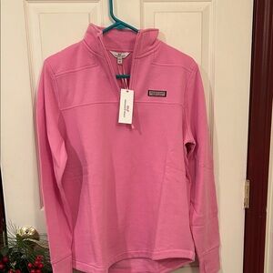 Vineyard Vines Women's Pink Half-Zip Sweatshirt